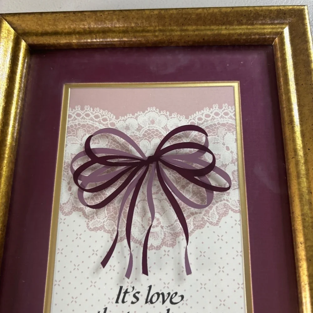 Imagine Design Marriage Framed‎ Wall Art Gold Purple Verse Wedding Gift Cottage